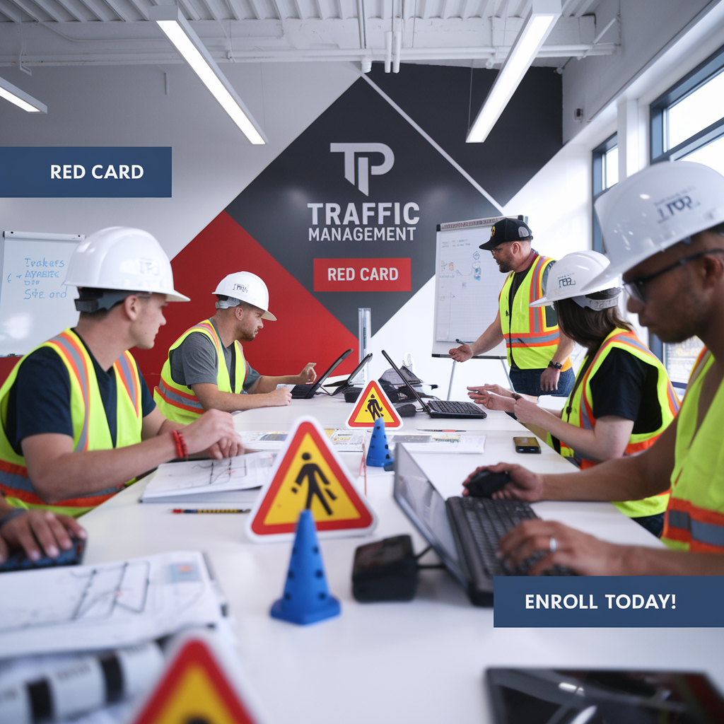 professional training environmen for traffic management prepare work zone red card class training sydney