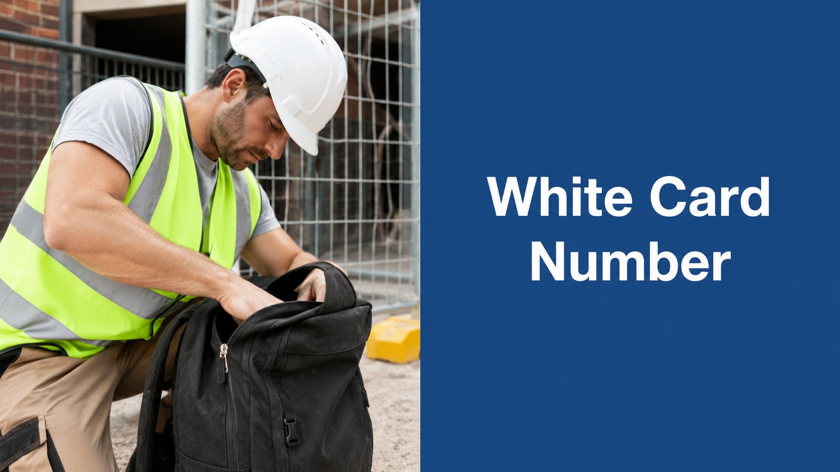 how to find your white card number construction worker