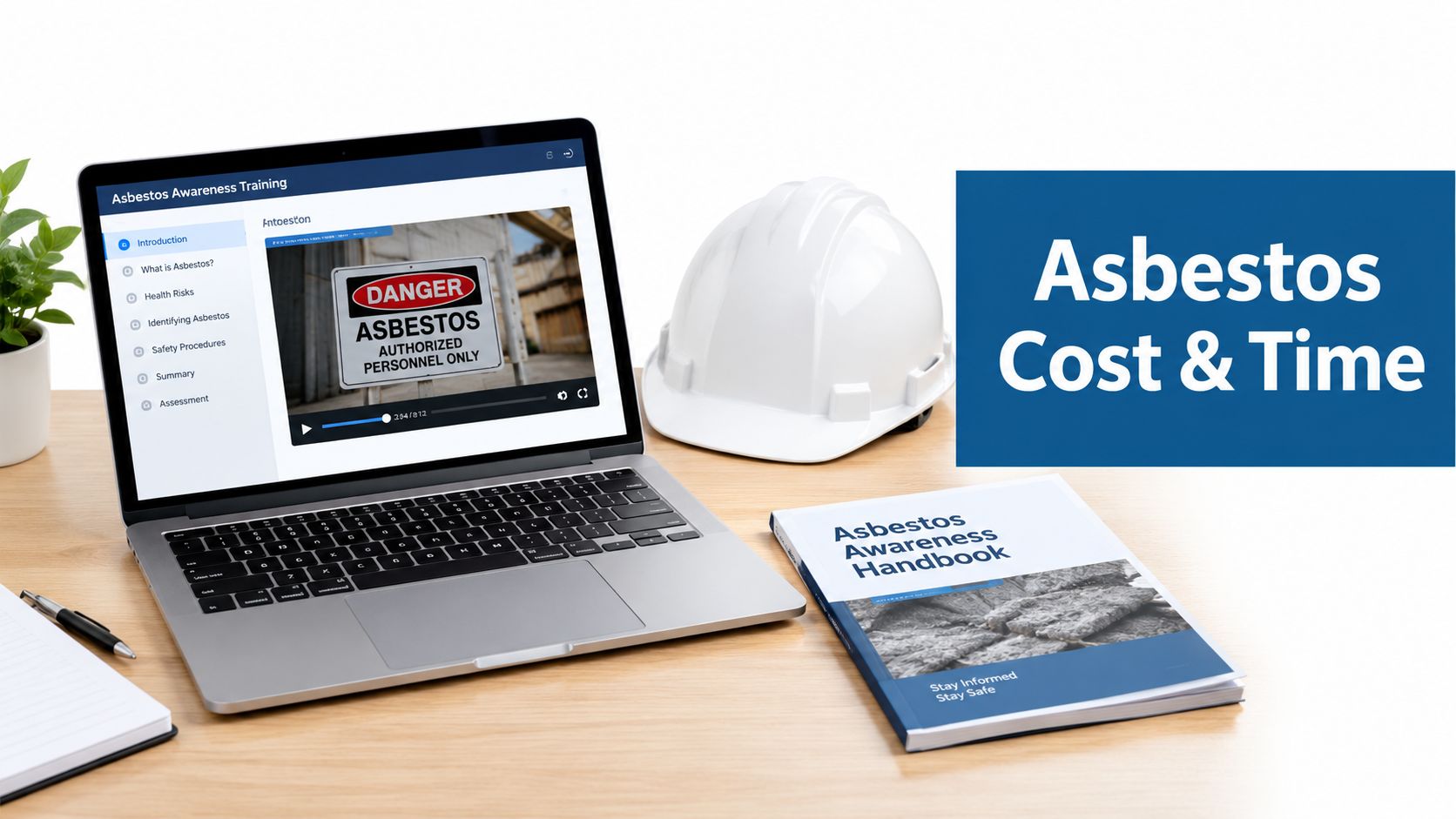 asbestos awareness online course cost and time workstation setup