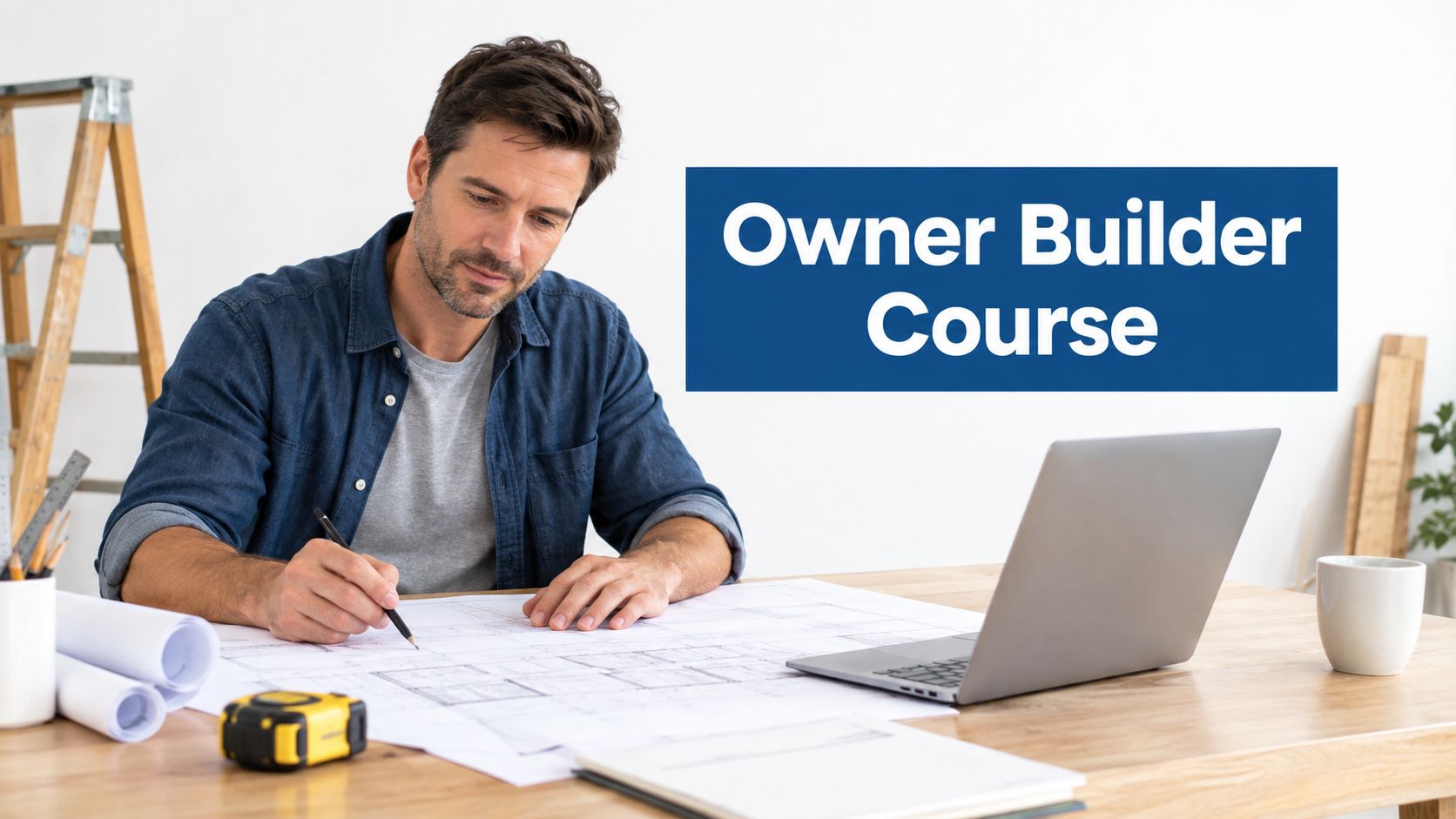 owner builder online course man working