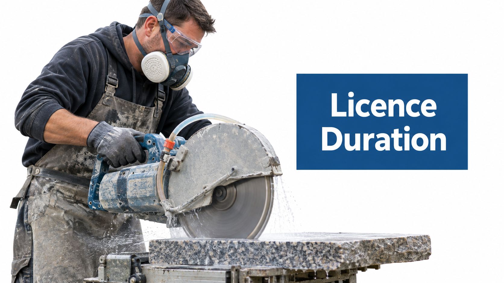 how long licence crystalline silica prevention last stone cutter