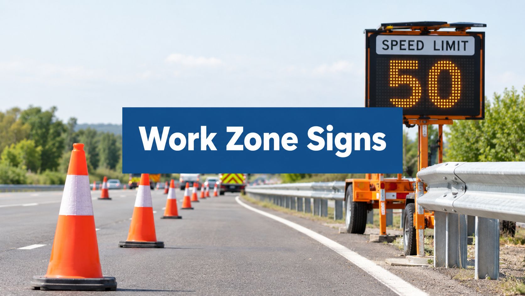 traffic management signs work zone