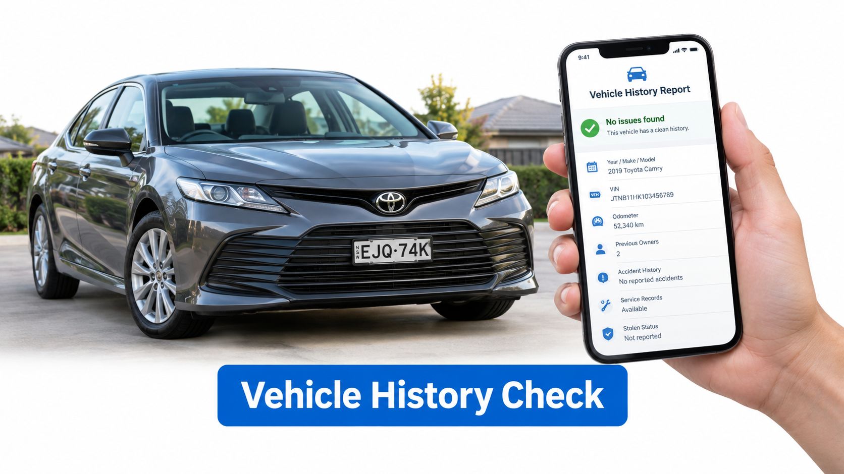 vehicle history check toyota camry