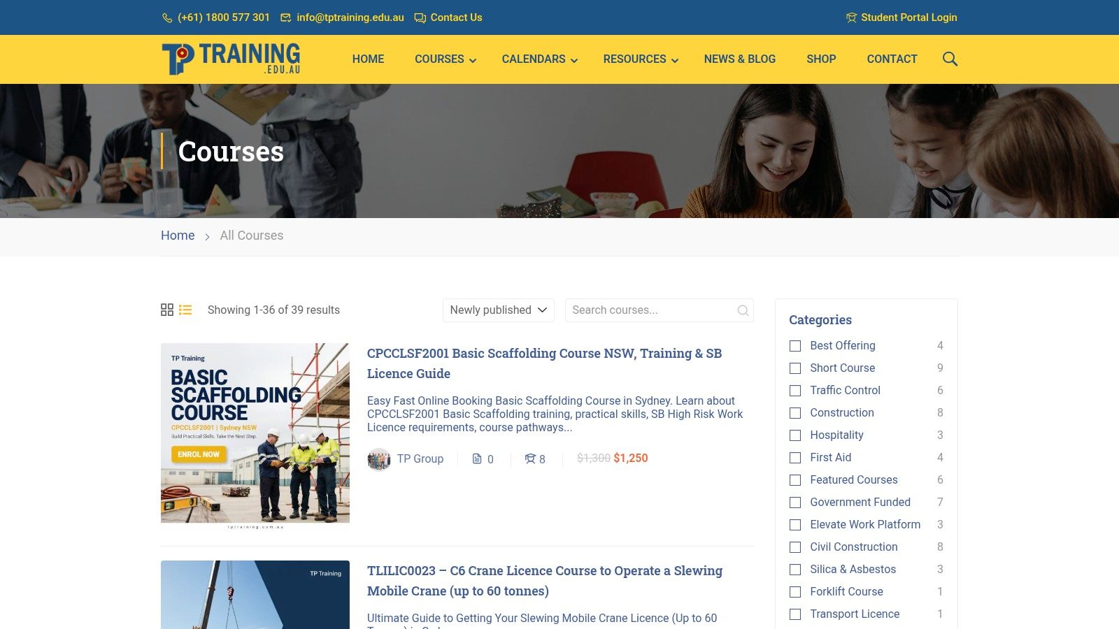 TP Training provides practical, nationally recognised Courses training with experienced trainers and hands-on learning across NSW.